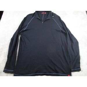 Agave Sweater‎ Mens XL Blue 1/4 Zip Pullover Casual Standard Fit Cotton Blend